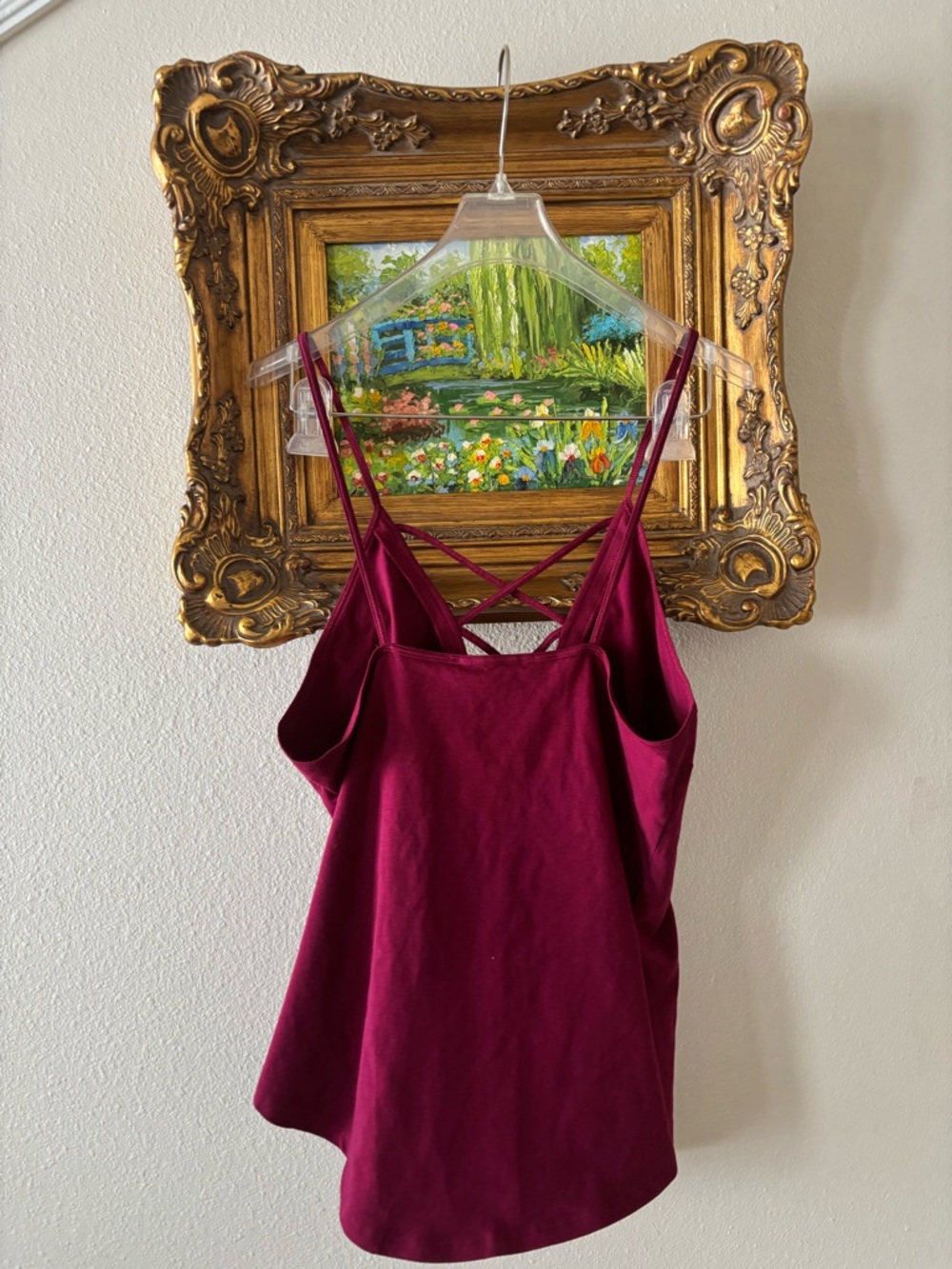 NWT Express Burgundy Strappy V-Neck Cami - Picture 3 of 3